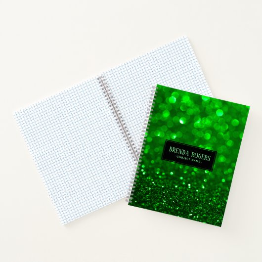 Glitzer für grüne Imitate Notizbuch (Innenseite)