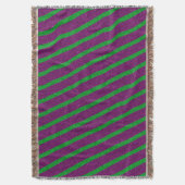 Glitzer für grüne und Lila Streifen Decke (Vorderseite Vertikal)