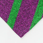 Glitzer für grüne und Lila Streifen Fleecedecke (Ecke)