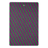 Glitzer für grüne und Lila Streifen Mini Klemmbrett (Rückseite)