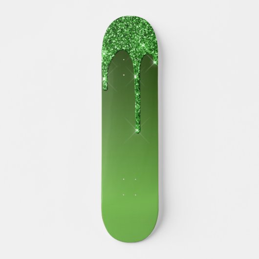 Glitzer für grünes Drillen Skateboard (Vorne)