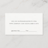 Glitzer für Haarpflege und Makeup Terminkarte (Rückseite)