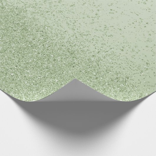Glitzer für hellgrüne Imitate Geschenkpapier (Ecke)