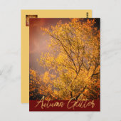 Glitzer für Herbst Postkarte (Vorne/Hinten)