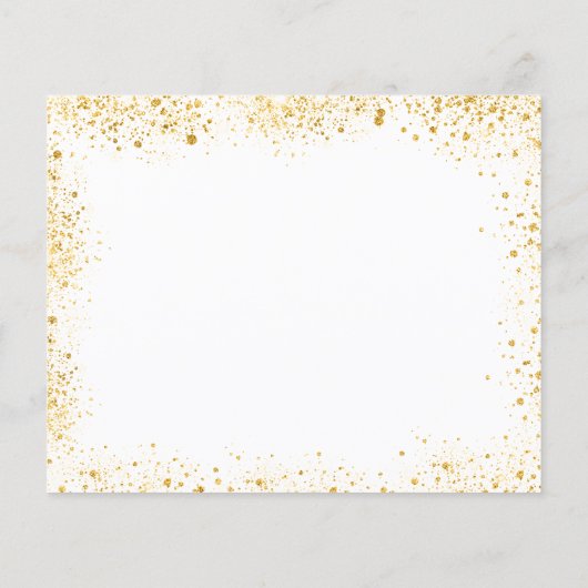 Glitzer für Hochzeitsgold rett Datum (Rückseite)