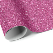 Glitzer für Hot Pink-Imitate Geschenkpapier (Rolleneckpunkt)
