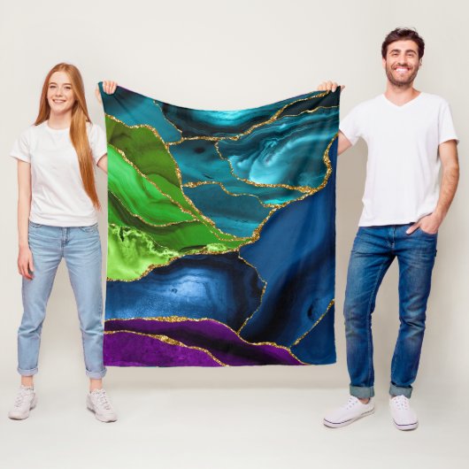 Glitzer für Imitate mit blauer, Lila und grüner Pf Fleecedecke (Beispiel)