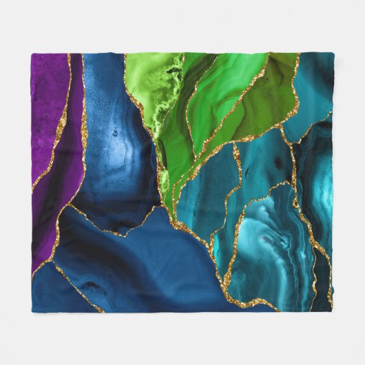 Glitzer für Imitate mit blauer, Lila und grüner Pf Fleecedecke (Vorderseite (Horizontal))