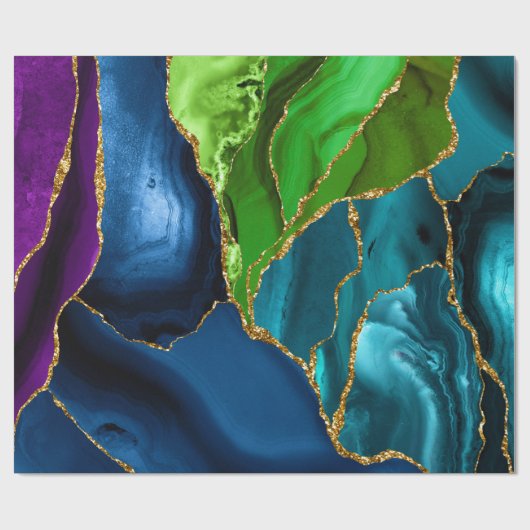 Glitzer für Imitate mit blauer, Lila und grüner Pf Geschenkpapier (Flach)