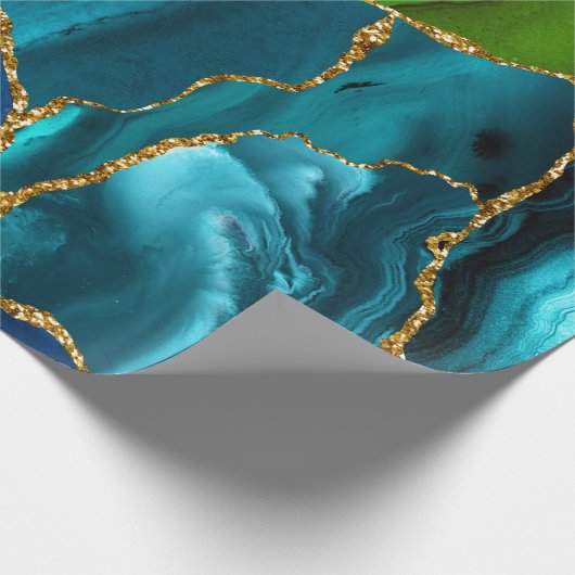 Glitzer für Imitate mit blauer, Lila und grüner Pf Geschenkpapier (Ecke)