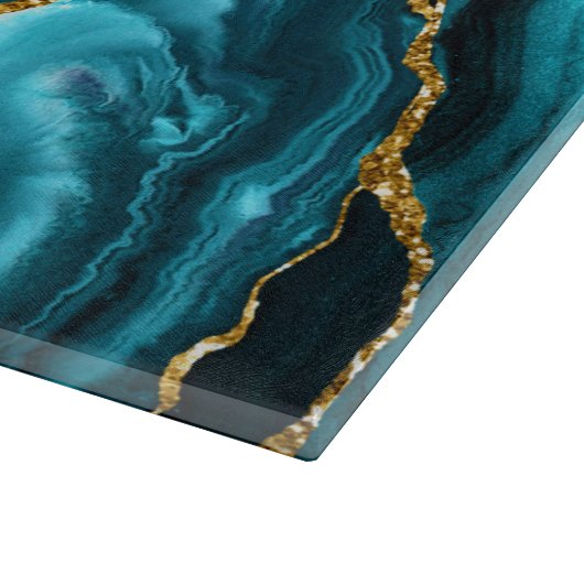 Glitzer für Imitate mit blauer, Lila und grüner Pf Schneidebrett (Ecke)