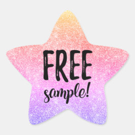 Glitzer für kostenlose Probe Stern-Aufkleber