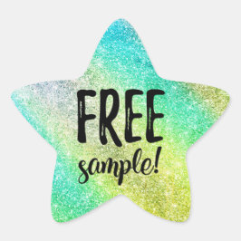 Glitzer für kostenlose Probe Stern-Aufkleber