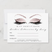 Glitzer für Lashes Makeup Certificate (Vorderseite)