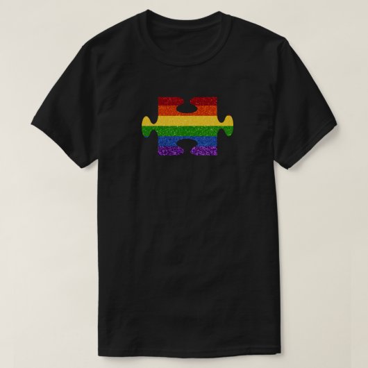Glitzer für LGBT-Puzzle-Pride T-Shirt (Design vorne)
