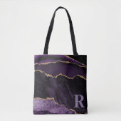 Glitzer für lila Agate-Imitat Benutzerdefiniertes  Tasche (Vorderseite)