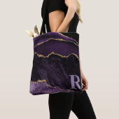 Glitzer für lila Agate-Imitat Benutzerdefiniertes  Tasche (Von Nahem)