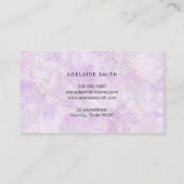 Glitzer für lila Opal-Imitate Visitenkarte (Rückseite)