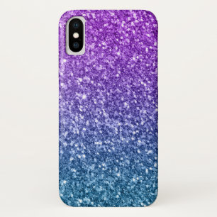 Glitzer für lila und blaue Imitat Case-Mate iPhone Hülle
