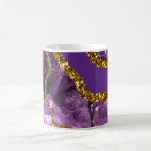 Glitzer für lila und Gold-Agate-Geode Kaffeetasse (Mittel)