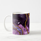 Glitzer für lila und Gold-Agate-Geode Kaffeetasse (Links)