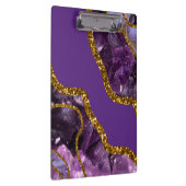 Glitzer für lila und Gold-Agate-Geode Klemmbrett (Rechts)