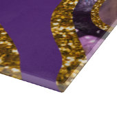 Glitzer für lila und Gold-Agate-Geode Schneidebrett (Ecke)