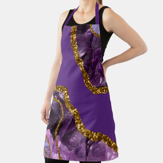 Glitzer für lila und Gold-Agate-Geode Schürze (InSitu)