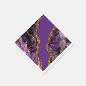 Glitzer für lila und Gold-Agate-Geode Serviette (Ecke)