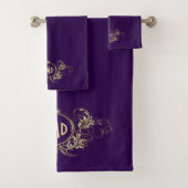 Glitzer für lila und Imitate, Girl-Floral-Rahmen Badhandtuch Set (Insitu)