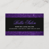 Glitzer für lila und schwarze Glam-Imitate Visitenkarte (Vorderseite)