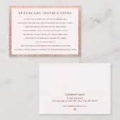 Glitzer für Mikroblading Aftercare Instructions Visitenkarte (Vorne/Hinten)