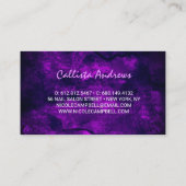 Glitzer für niedliche dunkle lila Imitate Visitenkarte (Rückseite)