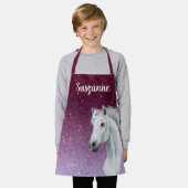 Glitzer für Pferde sehen Monogram Aquarell Schürze (Getragen)