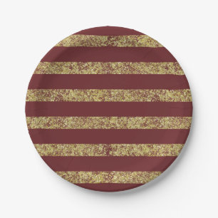 Glitzer für Rote und Gold-Imitate Pappteller