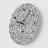 Glitzer für silbergraue Imitate Große Wanduhr (Winkel)