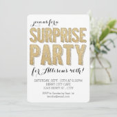 Glitzer für überraschendes Party Einladung (Stehend Vorderseite)