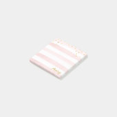 Glitzer für Wasserfarben Rosa Streifen Post-it Klebezettel (angewinkelt)