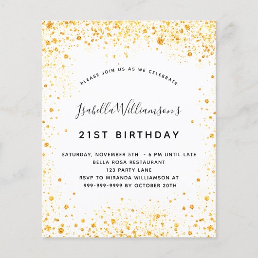 Glitzer für Weißgold Flyer (Vorne)