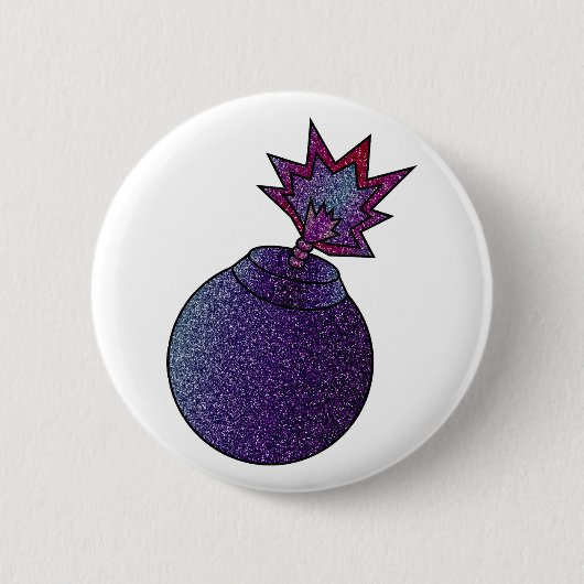 Glitzer Galaxy Bomb Button (Vorderseite)