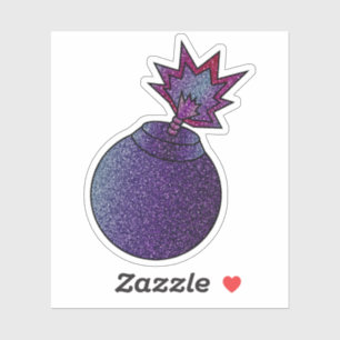 Glitzer Galaxy Bomb Custom-Cut Vinyl Stickers Aufkleber
