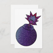 Glitzer Galaxy Bomb Dankeskarte (Vorne/Hinten)