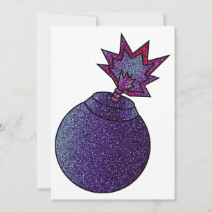 Glitzer Galaxy Bomb Einladung