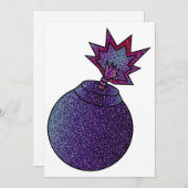 Glitzer Galaxy Bomb Feiertagskarte (Vorne/Hinten)