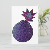 Glitzer Galaxy Bomb Feiertagskarte (Stehend Vorderseite)
