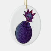 Glitzer Galaxy Bomb Keramik Ornament (Rechts)