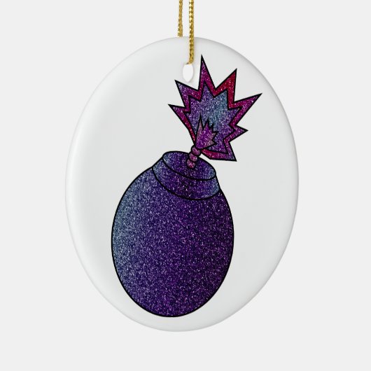 Glitzer Galaxy Bomb Keramik Ornament (Rechts)