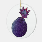 Glitzer Galaxy Bomb Keramik Ornament (Links)