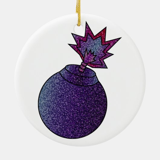 Glitzer Galaxy Bomb Keramik Ornament (Hinten)
