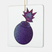 Glitzer Galaxy Bomb Keramikornament (Links)